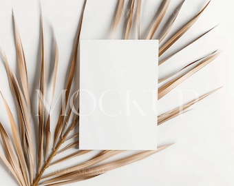 Boho Card Mockup, Boho Greeting Card Mockup, Wedding Mockup, Invite Mockup, 5x7 Card Mockups, Stationary Mockup, Wedding Invitation Mockup