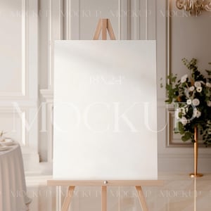Wedding Easel Mockup, Wedding Welcome Sign Mockup, Boho Wedding Sign Mock Up, Poster Print Mockup, 18x24 Sign Mockup PSD, Birthday Mockup