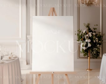 Wedding Easel Mockup, Wedding Welcome Sign Mockup, Boho Wedding Sign Mock Up, Poster Print Mockup, 18x24 Sign Mockup PSD, Birthday Mockup