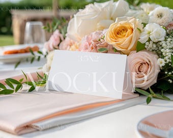 Hochzeit Platzkarte Mockup, gefaltete Buffet Karte Mockup, 3,5 x 2 Name Karte Mockup, Hochzeit Briefpapier Mockup, Tischkarte Mockup, Zelt-Platzkarte