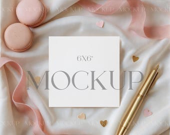 Baby Shower Mockup – Square Invite Display for Boy or Girl (PSD Mock)