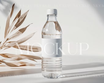 Water Bottle Wrapper Mockup, Wedding Bottle Label Mockup, 8x2 Bottle Wrapper Mockup, Baby Shower Favor Mockup, PSD Wedding Favor Mockup
