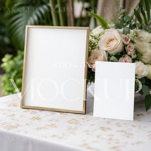 Boho Time Capsule 8x10 e 5x7 mockup, mockup di cartello Time Capsule, mockup di cornice e biglietto, mockup di Baby Shower Time Capsule