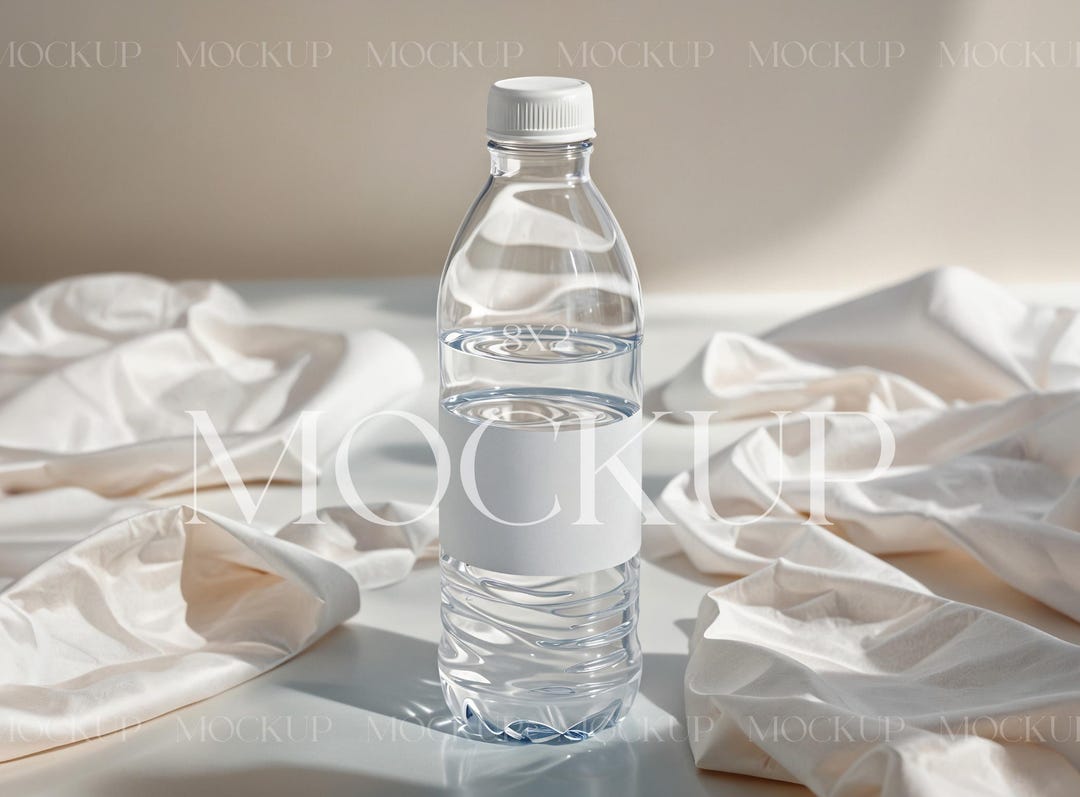 Water Bottle Label Mockup, 8x2 Mockup, Water Bottle Mockup Psd, Party ...