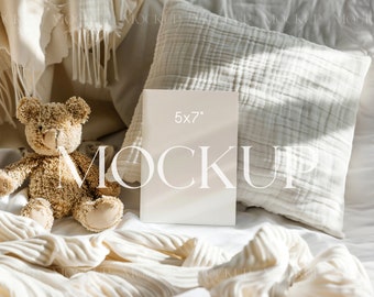 5x7 Invitation Mockup, Baby Shower Mock Up, Greeting Card Mockup, Invitation Mockup, Boho Card Mockup, Greeting Card Mock Ups, Neutral Card