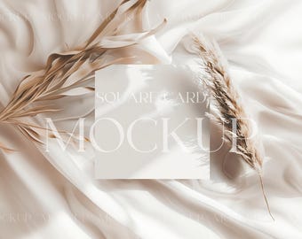 Square Card Mockup, Square Invitation Mockup, Square Greeting Card Mockup, Square Business Cards Mockup, Gift Card Mockup, Card Mock-up