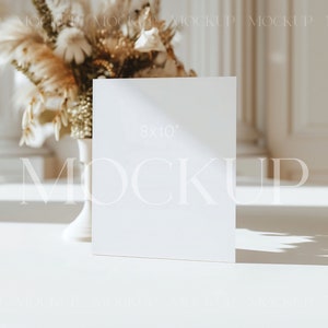 Zazzle Pedestal Mockup, Minimal Wedding Signs Mockup, Boho Welcome Sign Mockup, Wedding Bar Sign Mockup, Table Number Sign Mockup, 8x10 Mock