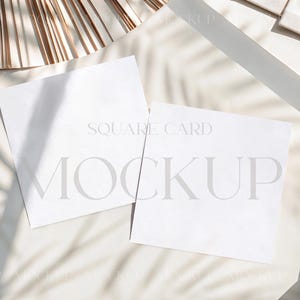 Mockup vierkant visitekaartje, mockup dubbele vierkante uitnodiging, mockup witte kaart, boho 5 x 5 kaartmodel, mockup chique bruiloft, mockup voor PSD-evenement