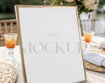 8x10 Sign Mockup, Wedding Gold Frame Mockup, Bar Menu Mockup, Summer Event Sign Mockup, Framed Sign Mockup, Birthday Sign Mockup PSD