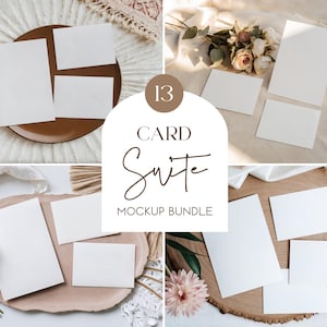 Wedding Invitation Suite Mockup Bundle, Stationery Suite Mockup, Minimal Invitation Mockup, Invitation Mockup Bundle, Card Set Mockup