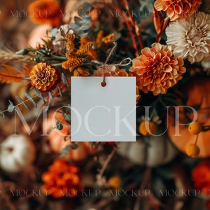 Quadrat Geschenkanhänger Mockup, Boho Hochzeit Gunsten Tag Mockup, Hangtag Mockup, Kleidung Tag Mockup, Herbst Tag Mockup, Herbst Hochzeit Gunst Tag Mockup