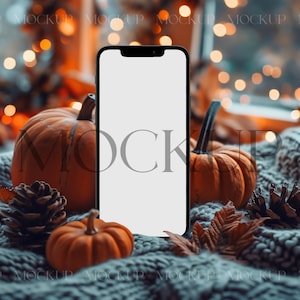 Iphone Mockup, Smartphone Template, Fall Phone Mockup, Device Mockup, Mobile Invitation Mockup, Device Mockup Invite, Mobile Phone Mockup
