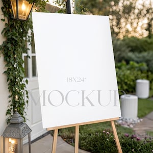 18x24 Willkommensschild Mockup PSD, Hochzeit Staffelei Schild Mockup, Ereignisschild Mockup, Sitzplan Mockup Hochzeit, Hochzeit Minimal Schild Mockup