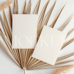 Doppelseitige Hochzeitseinladung Mockup, Dankeskarte Mockup, doppelseitige Karte Mockup, Hochzeitsbriefpapier Mockup, doppelseitiges Einladungsmockup