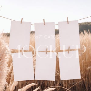 Maandelijks fotomodel, boho-zitkaartenmodel, hangend tafelmodel, bewerkbaar rustiek 5 x 7 kaartenmodel, PSD-huwelijksbannermodel