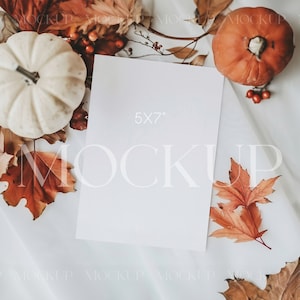 Maqueta de tarjeta de otoño, maqueta de tarjeta de felicitación bohemia, maqueta de boda de otoño, maqueta de invitación, maquetas de tarjetas de 5x7, maqueta de invitación de boda, maquetas de otoño