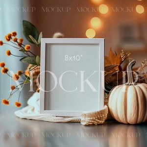 Mockup bord 8 x 10, mockup bord herfst, mockup evenementenbord, verticaal kaartmodel, mockup bord, tafelmodel bord, mockup bord, 8 x 10 kaartmodel