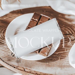 Chocolate Wrapper Mockup, Favor Label Mockup, Party Favor Wrapper Mockup, Wedding Chocolate Bar Label Mockup, Candy Bar Wrapper Mockup
