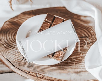 Chocolate Wrapper Mockup, Favor Label Mockup, Party Favor Wrapper Mockup, Wedding Chocolate Bar Label Mockup, Candy Bar Wrapper Mockup