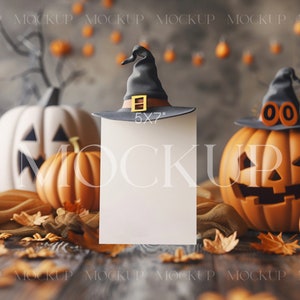 Maquette d'invitation d'Halloween, maquette de carte d'anniversaire, maquette de carte d'automne, maquette de carte d'automne, maquette d'invitation effrayante, maquette d'invitation de citrouille