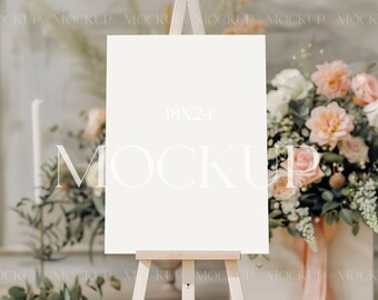 18x24 Sign Mockup, Wedding Seating Chart Poster Mockup, Simple Wedding Sign Mockup, Baby Shower Sign Mock, Event Sign Mockup, Easel Mockup