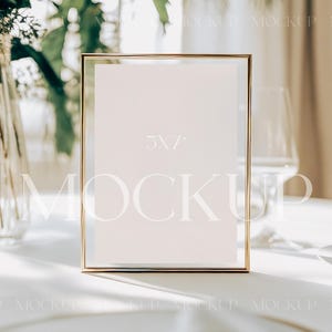 5x7 Hochzeit Tischnummer, Bar Menü Mockup, PSD Rahmen Schild Mockup, Hochzeit Schild Mockup, Hochzeit Tischkarte Mockup, 5x7 Rahmen Mockup PSD