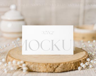 Wedding Name Card Mockup, Food Label Mockup, Tent Fold Place Card Mockup, Table Card Mockup, Elegant Buffet Card Mockup, 3.5x2 Card Mockup