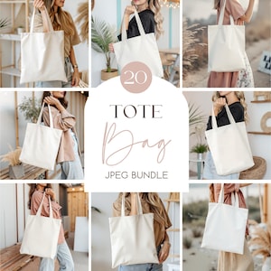 Tote Bag Mockup Bundle, Cotton Canvas Tote Mockup, Blank Tote Bag Jpeg Mockup Bundle, Shopping Bag Mockup, Mockup For Tote Bags