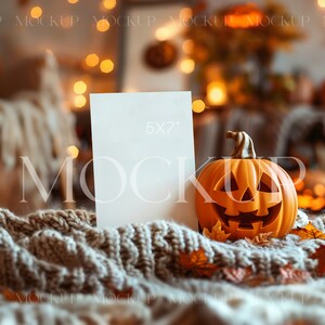 Maquette d'invitation d'Halloween, maquette de carte d'anniversaire, maquette de carte d'automne, maquette de carte d'automne, maquette d'invitation effrayante, maquette d'invitation de citrouille