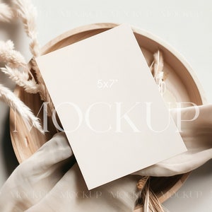 Neutral Hochzeit einladen Mockup 5x7 Einladung Mockup 5X7 Karte MockUp Hochzeitskarte Mockup Boho Karte Mockups Zazzle Mockup Briefpapier Mockup