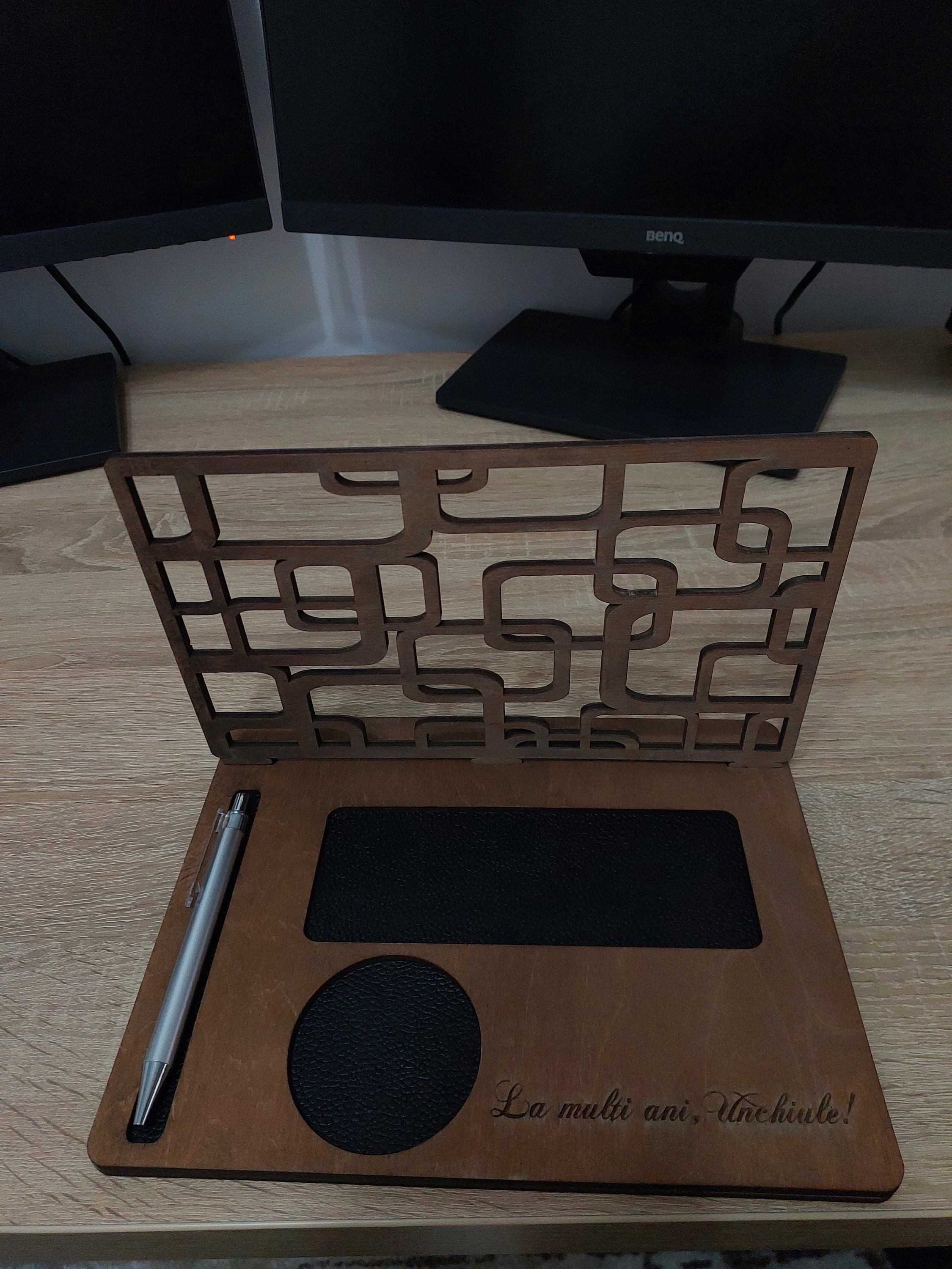 Office Desk Organizer Laser Cut File - Digital Template With Leather ...