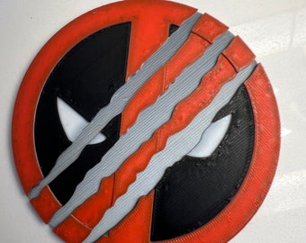 Deadpool and wolverine 3-D printed coaster