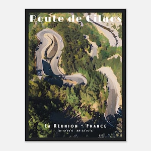 Poster of the Cilaos Road - Reunion Island - France