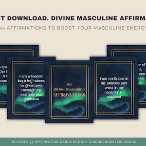 Divine Masculine Affirmation Cards Masculine Energy Affirmations Masculinity Cards To Empower Divine Masculine Energy Men Spiritual Growth