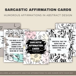 Carte di affermazioni sarcastiche, affermazioni umoristiche, idee regalo divertenti per compleanni, carte di affermazioni artistiche astratte, carte artistiche divertenti, biglietti con design a una riga
