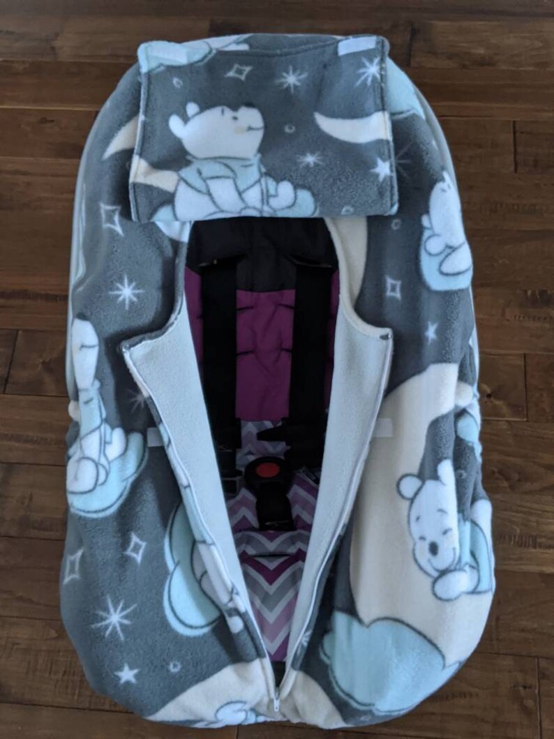 Fitted Winnie the Pooh Car Seat Cover Winter Car Seat Cover Etsy