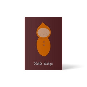 Postkarte zur Geburt *Hallo Baby* | Geburtskarte | Glückwunschkarte