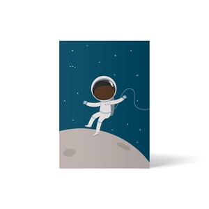 Postkarte Weltraum | Astronaut:in