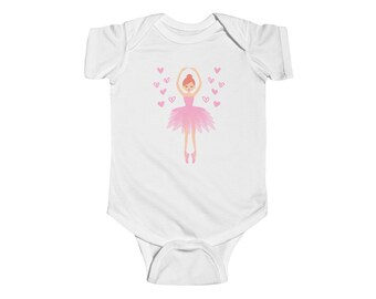 Baby Ballerina Cotton Onesie, Dance Lover Gift