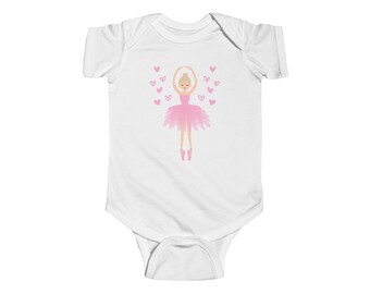 Ballerina Baby Onesie, Pink Tutu, Dance Teacher Gift