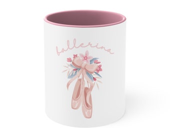 Ballerina Mug, Ballet Coffee Cup, Dancer Gift, Recital Present, Dance Teacher Gift