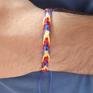 Colombian Bracelet, Colombian Flag Bracelet, Pulsera de Colombia, Colombia Flag Colors, Unisex Bracelet with Meaning, Latin Gift, Colombia