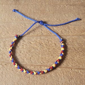 Colombian Bracelet, Colombia Flag Colors Bracelet with Meaning, Pulsera de Colombia,  Latin Gift, Colombian Bracelet Flag, Adjustable
