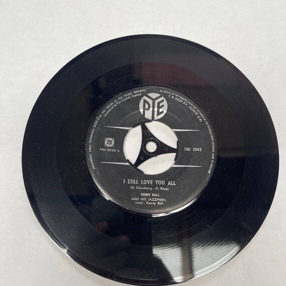 Kenny Ball and his Jazzmen Vintage Vinyl Music Record 7" 45 RPM Jazz I Still Love You All, Chimes Blues