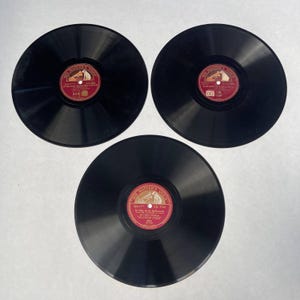 Lot of 3 Vintage German Bakelite 78 RPM Records Vinyl Music His Master&#39;s Voice