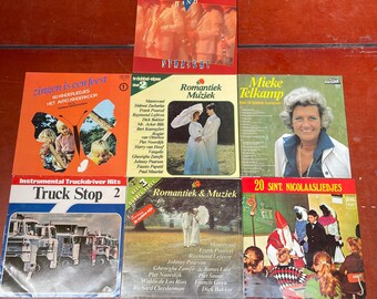 Collection de 7 disques vinyles néerlandais, musique stéréo Hoornse Big Band, Mieke Telkamp, Truck Stop, Romantiek & Muziek