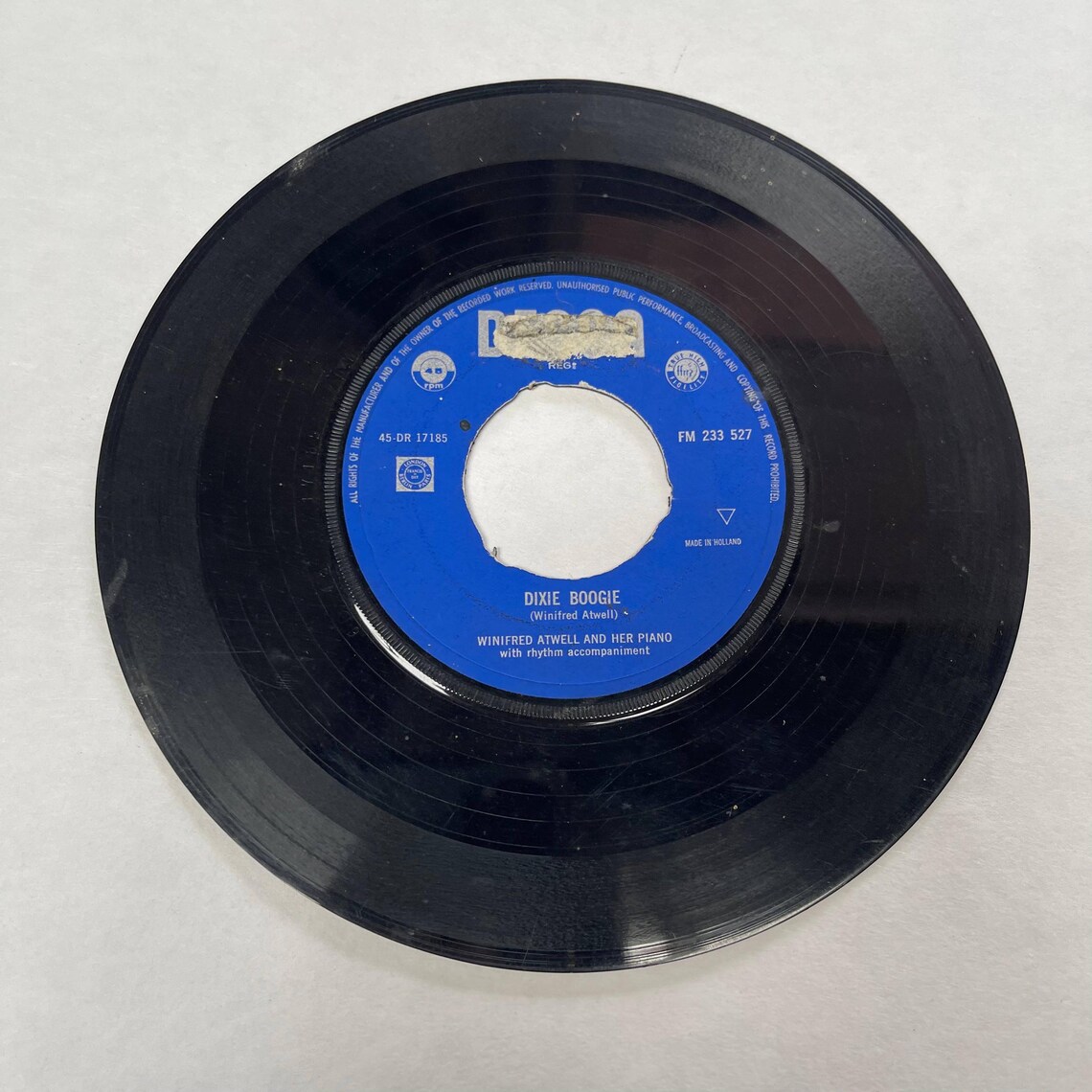 Britannia Rag & Dixie Boogie Winifred Atwell Warlock Vintage Vinyl Record 7", foto 3 di 3