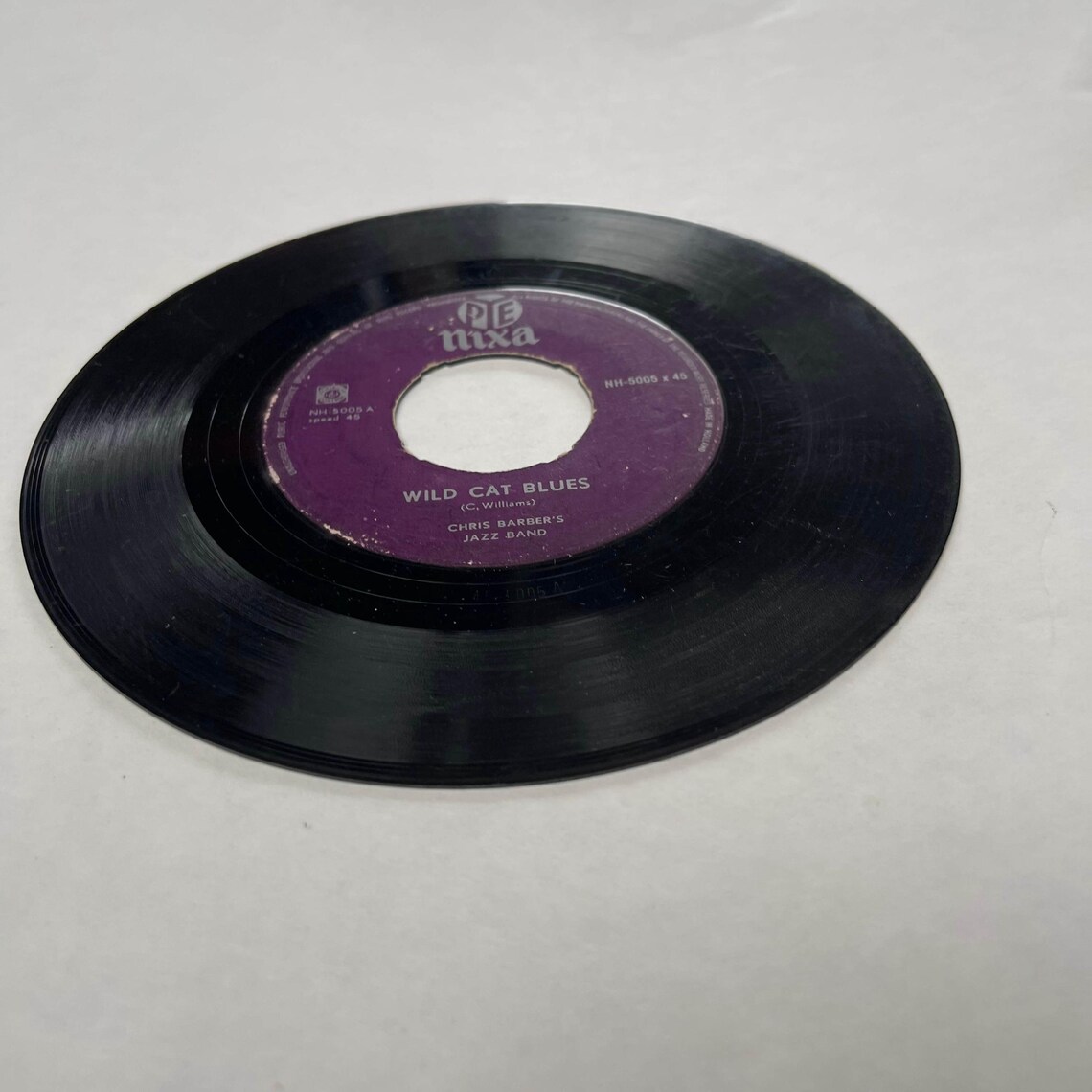 Chris Barber's Jazz Band Vintage Vinyl Music Records 7" 45 RMP Going to Town, Wild Cat Blues, Sing On, foto 3 di 5
