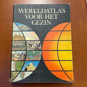 Wereldatlas voor het Gezin (1970) BD Swanenburg Vintage Nederlandse wereldatlasboekliteratuur