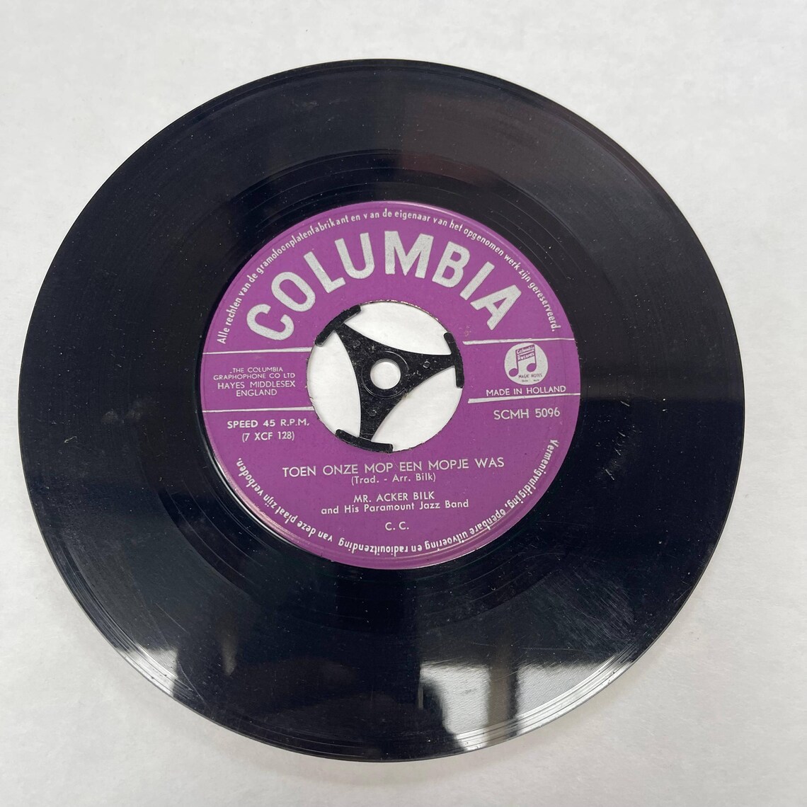 Acker Bilk Jazz Vintage Vinyl Music Records 7" 45 RPM Mr. Acker Bilk, Gravier Street Blues, My Old Kentucky Home, foto 4 di 5
